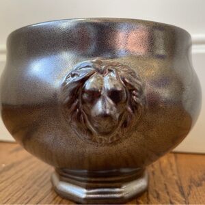 Juliska Ceramics Pewter Stoneware Footed Metallic Glaze Soup Bowl